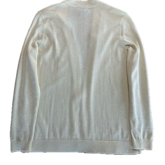 Lands’ End Women's Butter Yellow Long Sleeve Open Long Cardigan Sweater M 10/12 - Picture 2 of 6